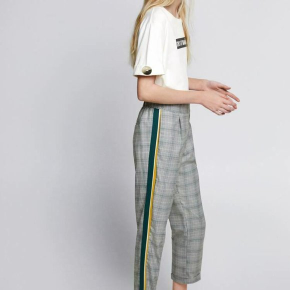 Zara Trafaluc Collection Plaid Trousers - Picture 1 of 7